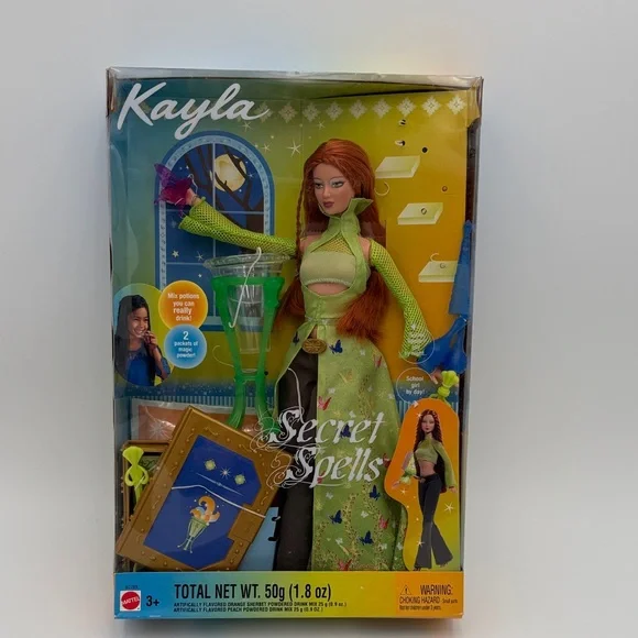 Mattel Secret Spells Kayla Doll red hair New In Box B2789 Butterfly Trick Book - Picture 1 of 13